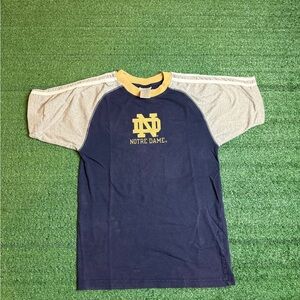 Adidas Navy and Gold Men's Tee